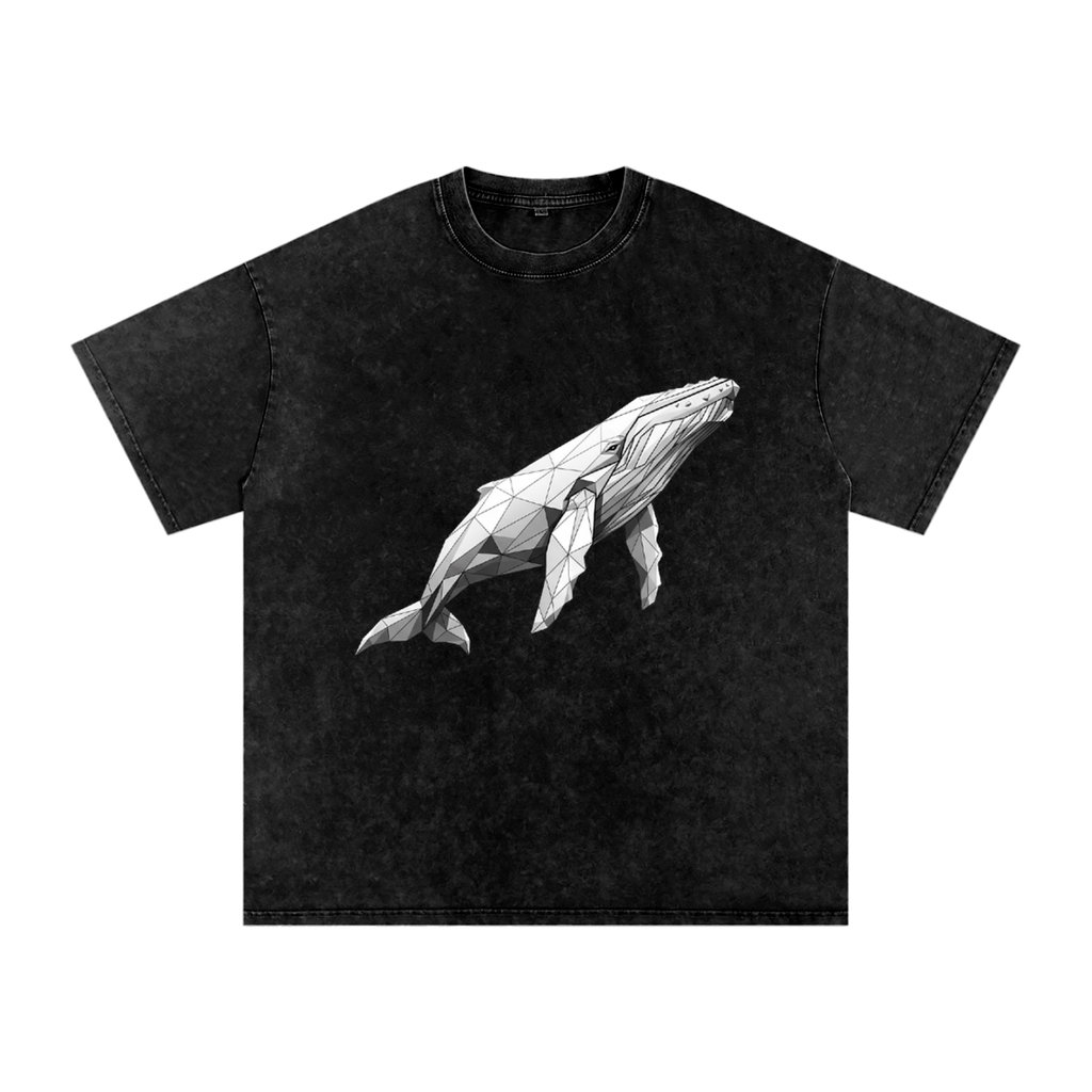 Snow Washed Oversized Cotton T-Shirt